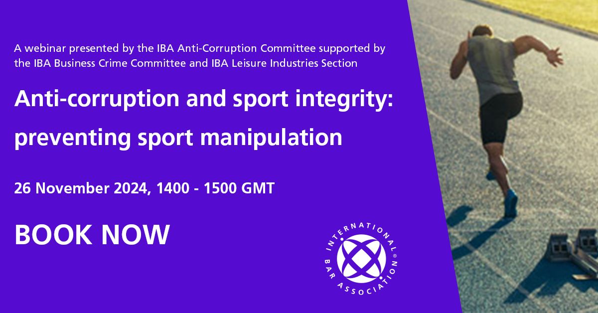Webinar IBA – Anticorrupción e Integridad en el Deporte