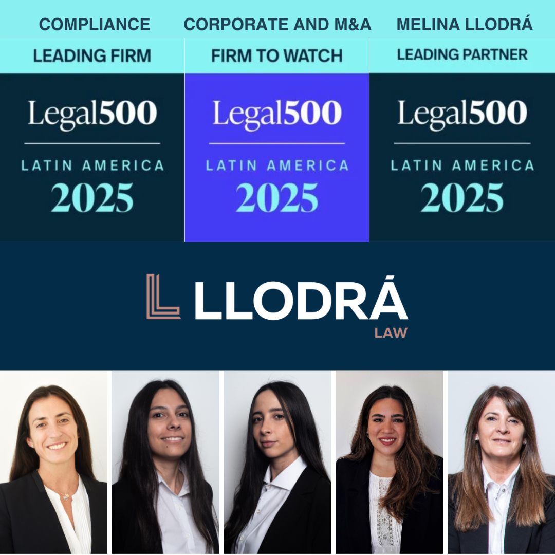 LLODRÁ Law reconocida por Legal 500 en Compliance y Corporate & M&A en Argentina